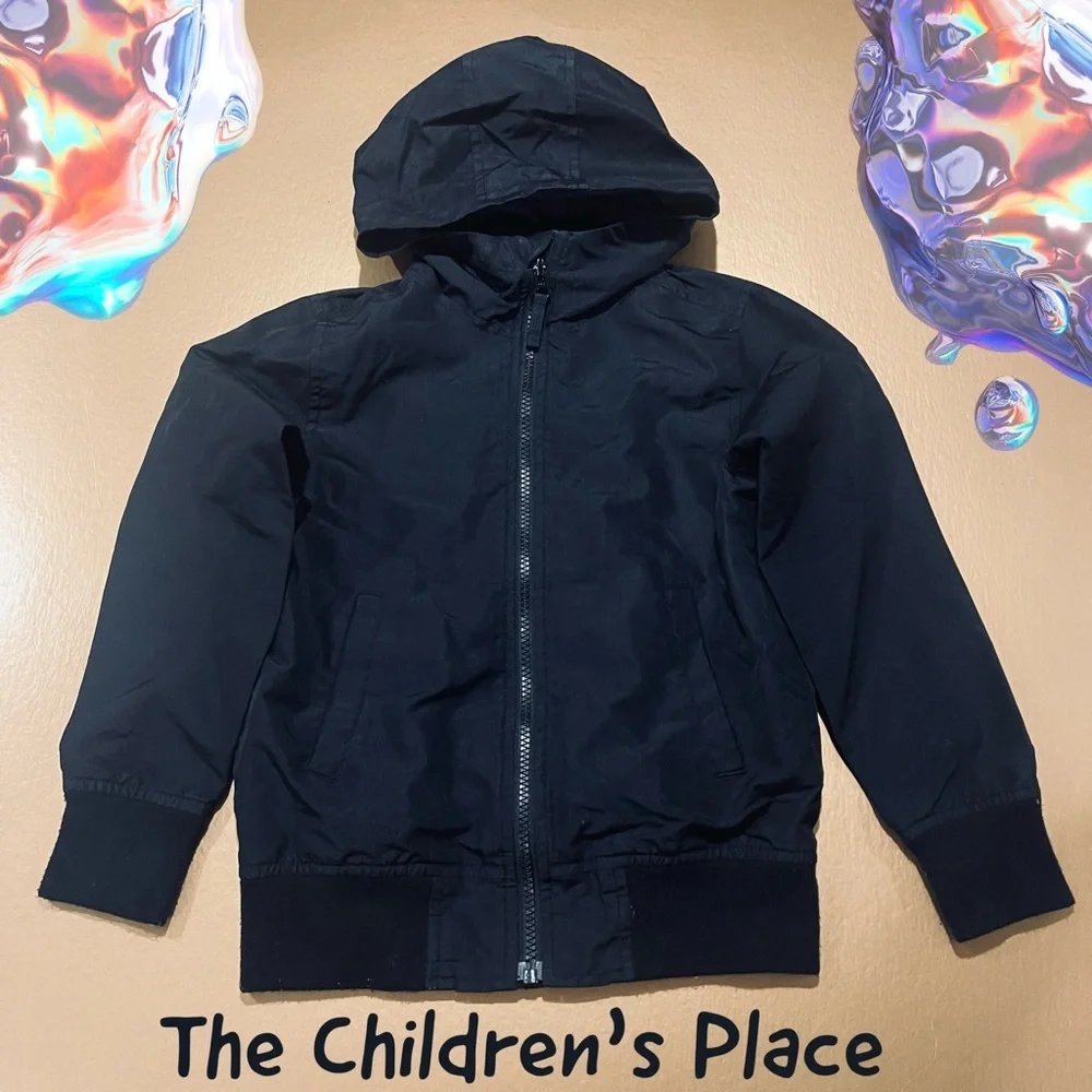 The Children’s Place Black Hoodie Jacket Size Small (5/6)